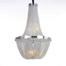 Luxury modern home decor pendant light aluminum chain chandelier for high ceiling